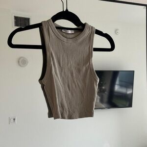 2pcs Basic rib tank top slightly cropped